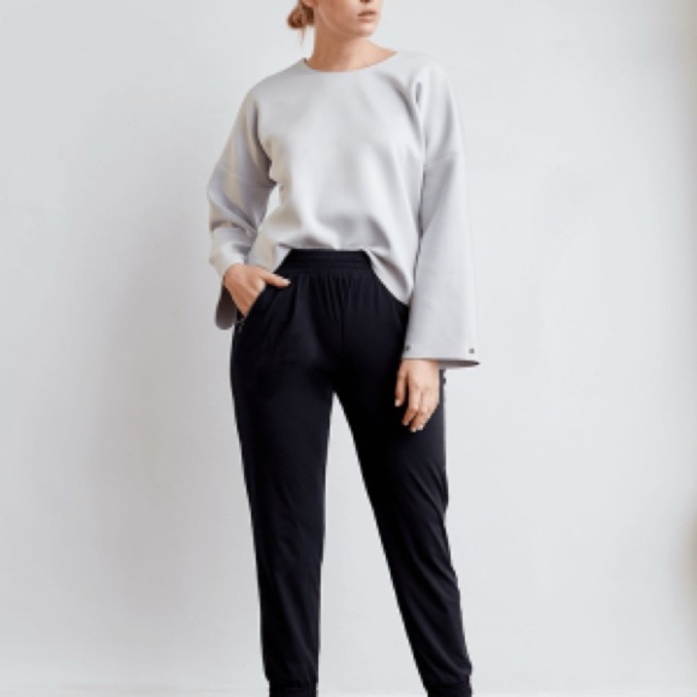 ADAY Hail Yes Black Track Pants | L